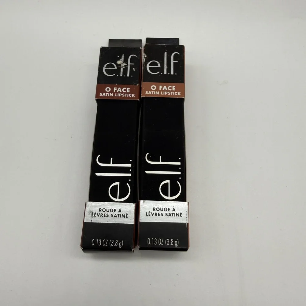 E.L.F. O Face Satin Lipstick Lot Long Lasting Brown‎ Nude No Doubt Drive OS